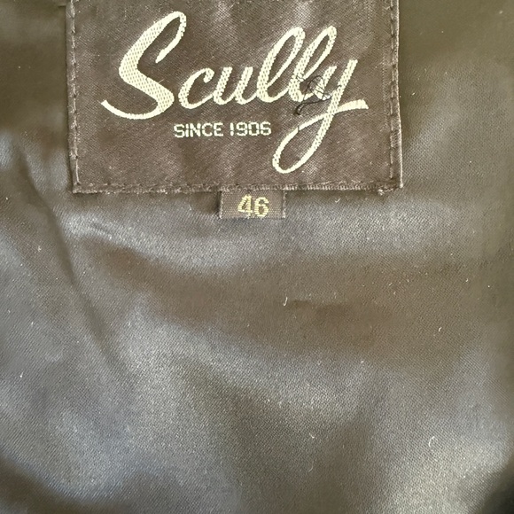 Scully Black Leather Vest Mens 46 Western Yoke Button Up Cowboy Biker  Outerwear - Picture 8 of 10